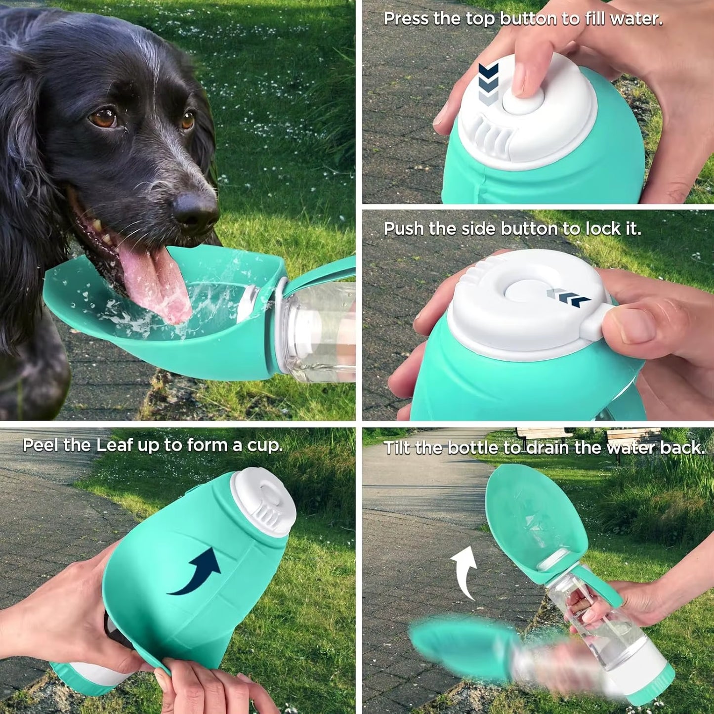 330Ml Water 110Ml Dog Water Bottle Dispenser for Walking Food Leak Proof Portable Outdoor Hiking, Travel for Puppy Water Bottle