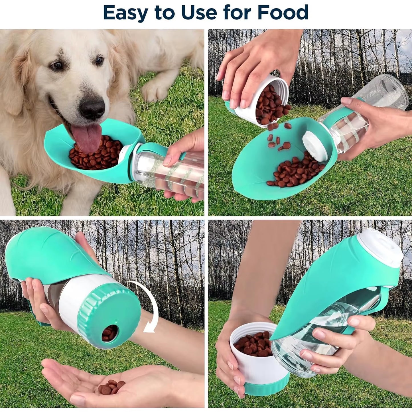 330Ml Water 110Ml Dog Water Bottle Dispenser for Walking Food Leak Proof Portable Outdoor Hiking, Travel for Puppy Water Bottle