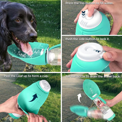 330Ml Water 110Ml Dog Water Bottle Dispenser for Walking Food Leak Proof Portable Outdoor Hiking, Travel for Puppy Water Bottle