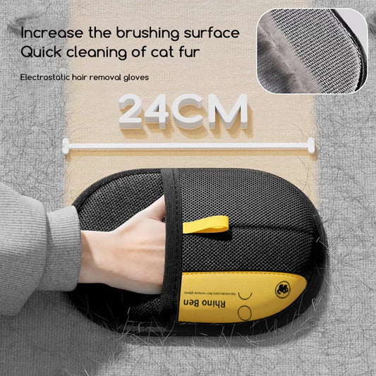 Pet Grooming Glove for Cat Dog with Dual-Sided Electrostatic Bristles Static Removal Gloves for Clothes Sofa Couch