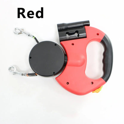 Pet Walking Lead Automatic Extendable Pet Traction Rope Dual Head Pet Leash with LED Light for Dog Pet Supplies Dog