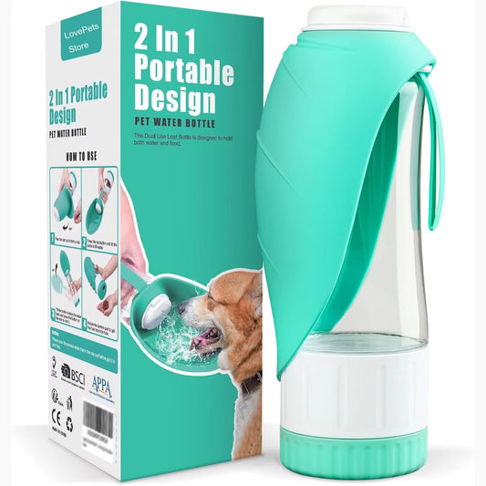 330Ml Water 110Ml Dog Water Bottle Dispenser for Walking Food Leak Proof Portable Outdoor Hiking, Travel for Puppy Water Bottle